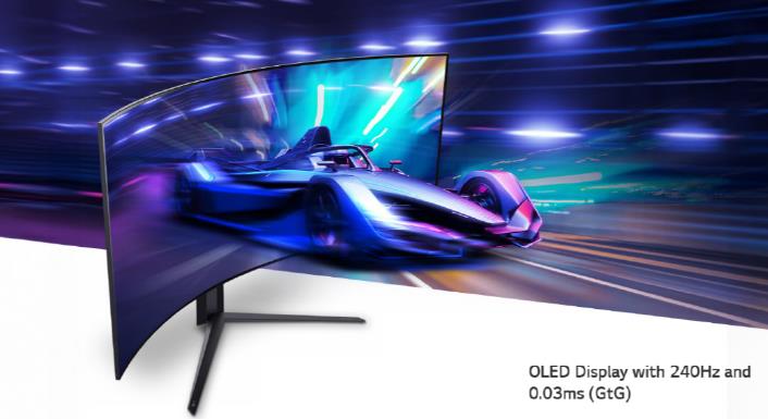 A screen with a sports car on it

Description automatically generated