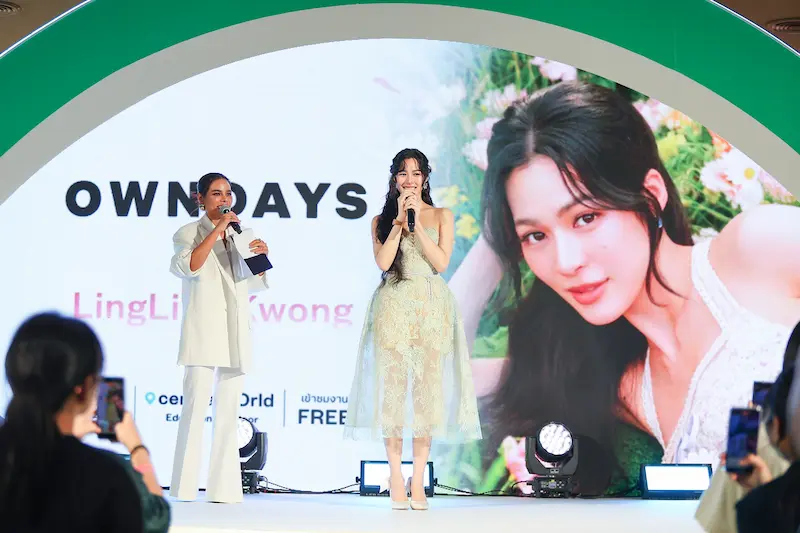 “OWNDAYS” จัดงานแถลงข่าวเปิดตัว OWNDAYS Clear Vision Comfort คนร่วมงานคึกคัก แฟนคลับให้การต้อนรับ “หลิงหลิง คอง” พรีเซนเตอร์ผลิตภัณฑ์คนล่าสุดอย่างอบอุ่น
